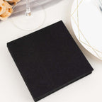 20 Pack Linen - Like Paper 5"x5" Napkins Black - Highly Absorbent Airlaid Napkins - Bell Racket Store