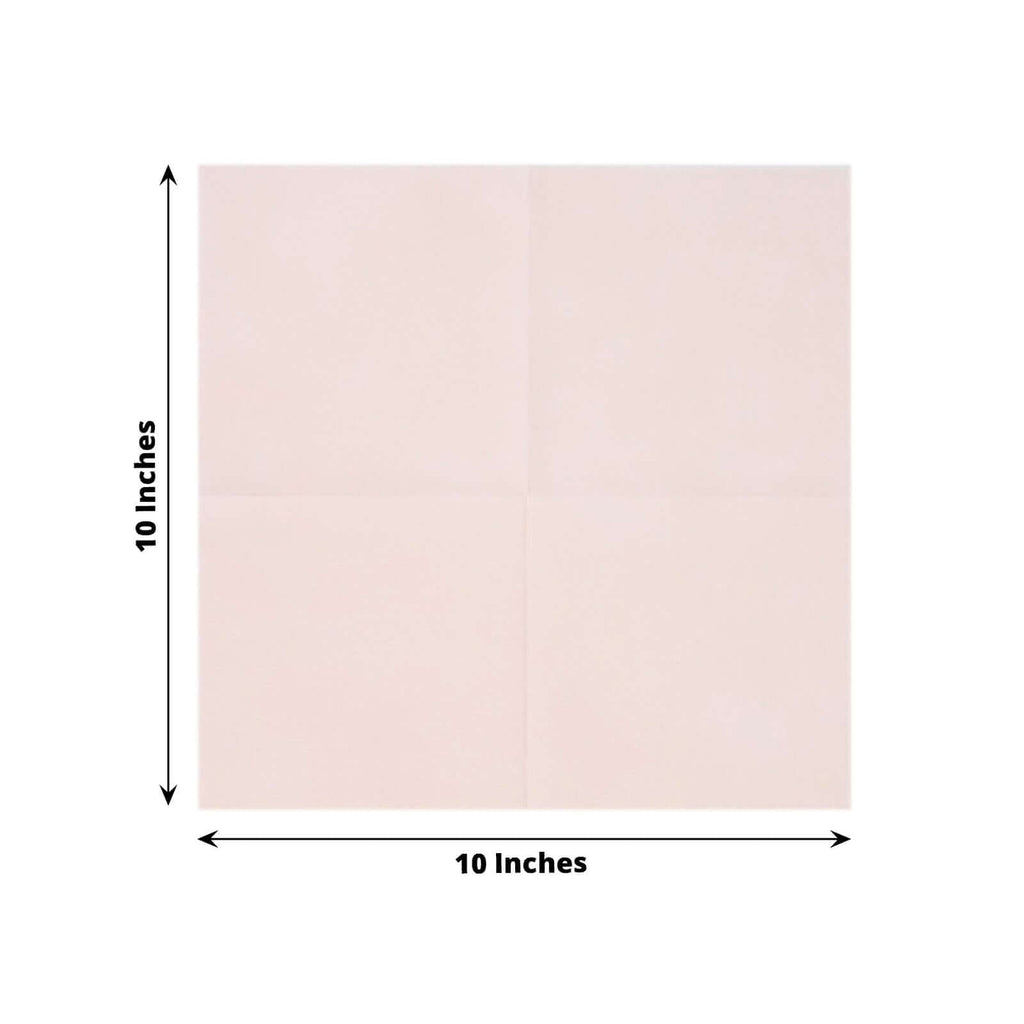 20 Pack Linen - Like Paper 5"x5" Napkins Blush - Highly Absorbent Airlaid Napkins - Bell Racket Store