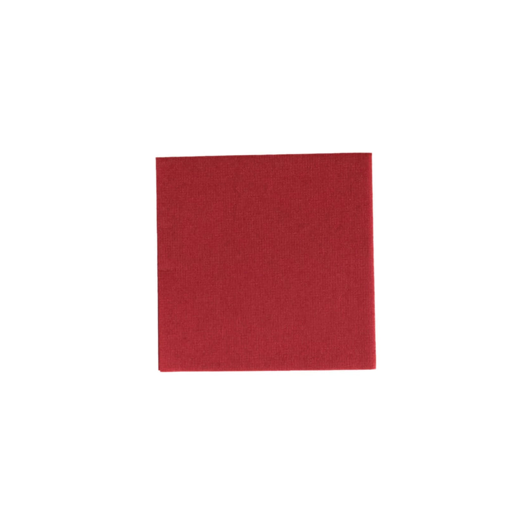 20 Pack Linen - Like Paper 5"x5" Napkins Burgundy - Highly Absorbent Airlaid Napkins - Bell Racket Store
