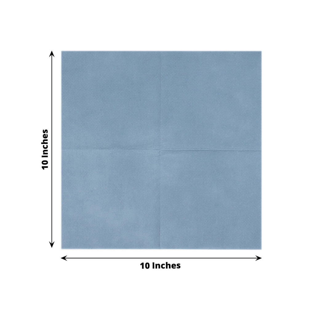 20 Pack Linen - Like Paper 5"x5" Napkins Dusty Blue - Highly Absorbent Airlaid Napkins - Bell Racket Store