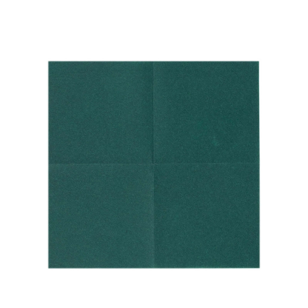 20 Pack Linen - Like Paper 5"x5" Napkins Hunter Emerald Green - Highly Absorbent Airlaid Napkins - Bell Racket Store