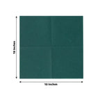 20 Pack Linen - Like Paper 5"x5" Napkins Hunter Emerald Green - Highly Absorbent Airlaid Napkins - Bell Racket Store