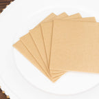 20 Pack Linen - Like Paper 5"x5" Napkins Natural - Highly Absorbent Airlaid Napkins - Bell Racket Store