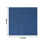 20 Pack Linen - Like Paper 5"x5" Napkins Navy Blue - Highly Absorbent Airlaid Napkins - Bell Racket Store