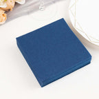 20 Pack Linen - Like Paper 5"x5" Napkins Navy Blue - Highly Absorbent Airlaid Napkins - Bell Racket Store