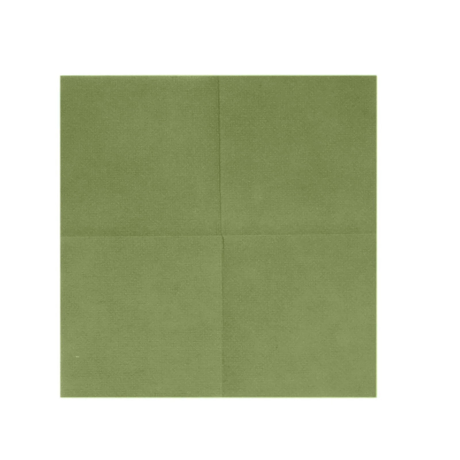 20 Pack Linen - Like Paper 5"x5" Napkins Olive Green - Highly Absorbent Airlaid Napkins - Bell Racket Store