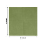20 Pack Linen - Like Paper 5"x5" Napkins Olive Green - Highly Absorbent Airlaid Napkins - Bell Racket Store