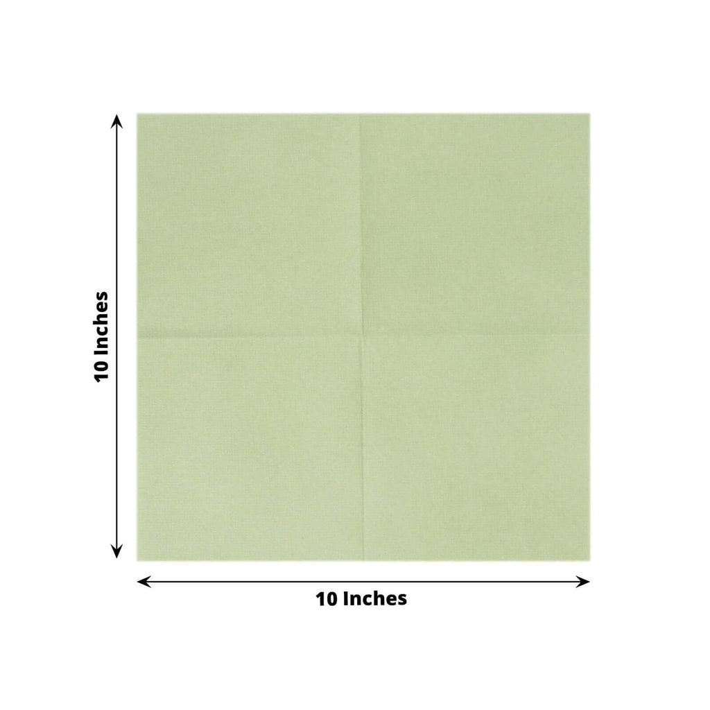 20 Pack Linen - Like Paper 5"x5" Napkins Sage Green - Highly Absorbent Airlaid Napkins - Bell Racket Store