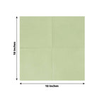 20 Pack Linen - Like Paper 5"x5" Napkins Sage Green - Highly Absorbent Airlaid Napkins - Bell Racket Store
