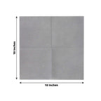 20 Pack Linen - Like Paper 5"x5" Napkins Silver - Highly Absorbent Airlaid Napkins - Bell Racket Store