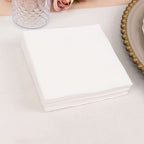 20 Pack Linen - Like Paper 5"x5" Napkins White - Highly Absorbent & Disposable Airlaid Beverage Napkins - Bell Racket Store