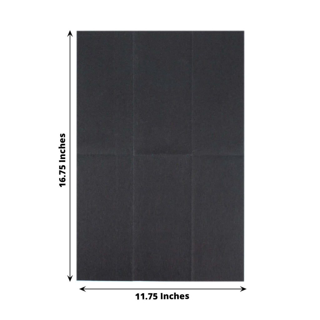 20 Pack Linen - Like Paper 8.5"x4" Napkins Black - Highly Absorbent & Disposable Airlaid Guest Towels - Bell Racket Store