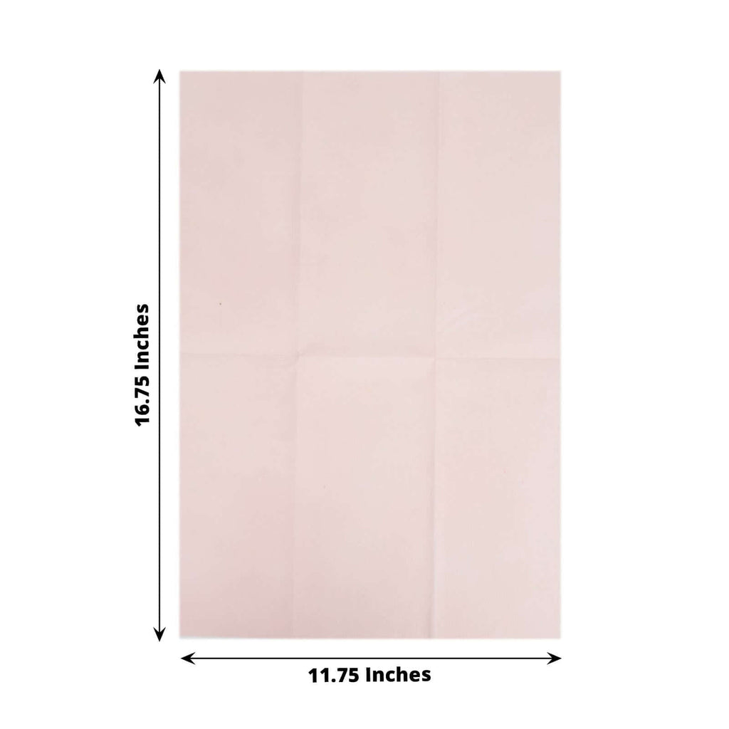 20 Pack Linen - Like Paper 8.5"x4" Napkins Blush - Highly Absorbent & Disposable Airlaid Guest Towels - Bell Racket Store