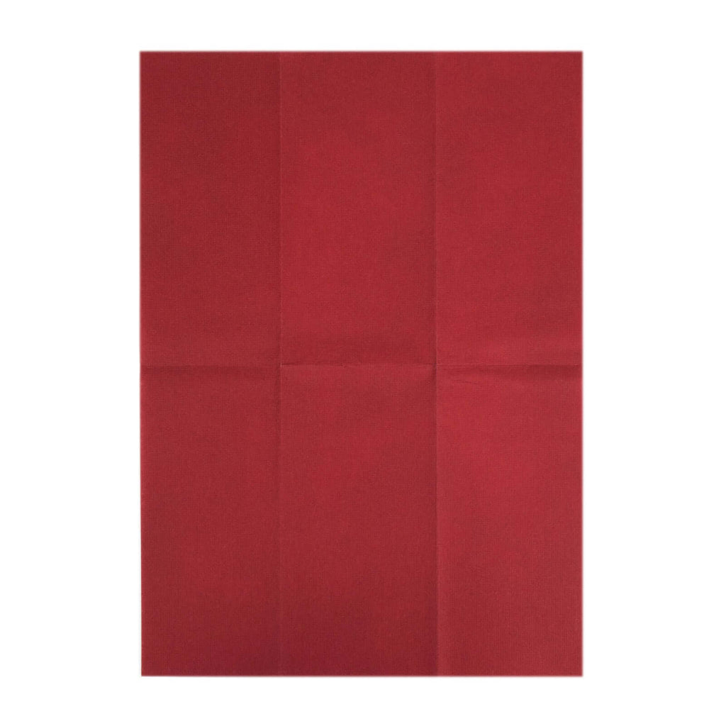 20 Pack Linen - Like Paper 8.5"x4" Napkins Burgundy - Highly Absorbent & Disposable Airlaid Guest Towels - Bell Racket Store