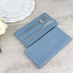 20 Pack Linen - Like Paper 8.5"x4" Napkins Dusty Blue - Highly Absorbent & Disposable Airlaid Guest Towels - Bell Racket Store