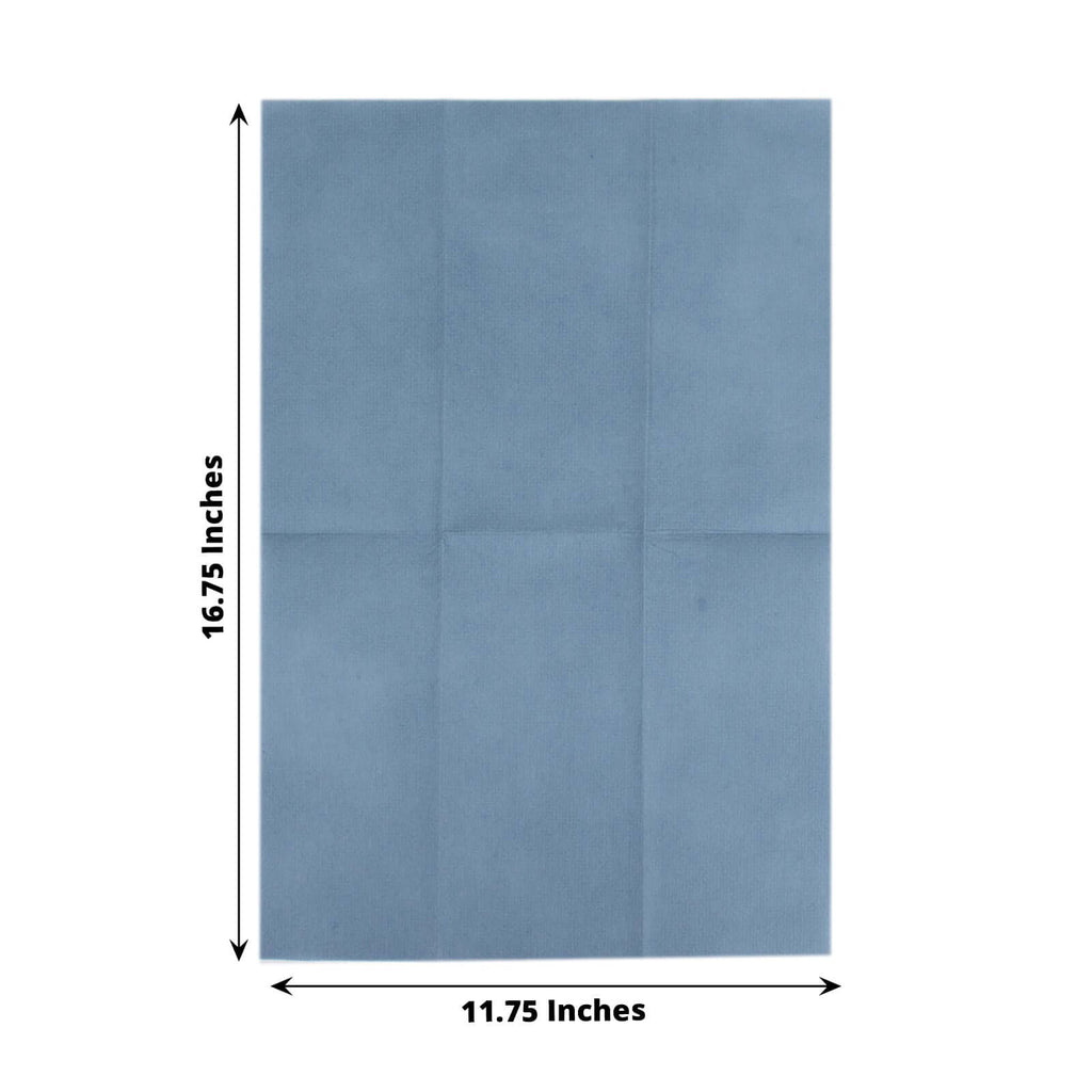 20 Pack Linen - Like Paper 8.5"x4" Napkins Dusty Blue - Highly Absorbent & Disposable Airlaid Guest Towels - Bell Racket Store
