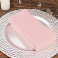 20 Pack Linen - Like Paper 8.5"x4" Napkins Dusty Rose - Highly Absorbent & Disposable Airlaid Guest Towels - Bell Racket Store