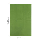 20 Pack Linen - Like Paper 8.5"x4" Napkins Olive Green - Highly Absorbent & Disposable Airlaid Guest Towels - Bell Racket Store