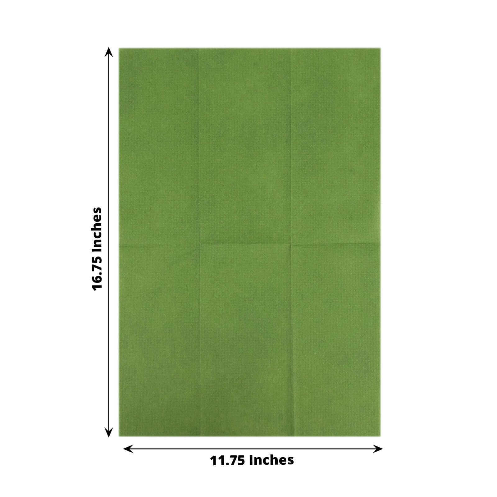 20 Pack Linen - Like Paper 8.5"x4" Napkins Olive Green - Highly Absorbent & Disposable Airlaid Guest Towels - Bell Racket Store