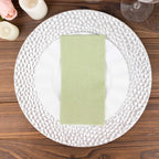 20 Pack Linen - Like Paper 8.5"x4" Napkins Sage Green - Highly Absorbent & Disposable Airlaid Guest Towels - Bell Racket Store