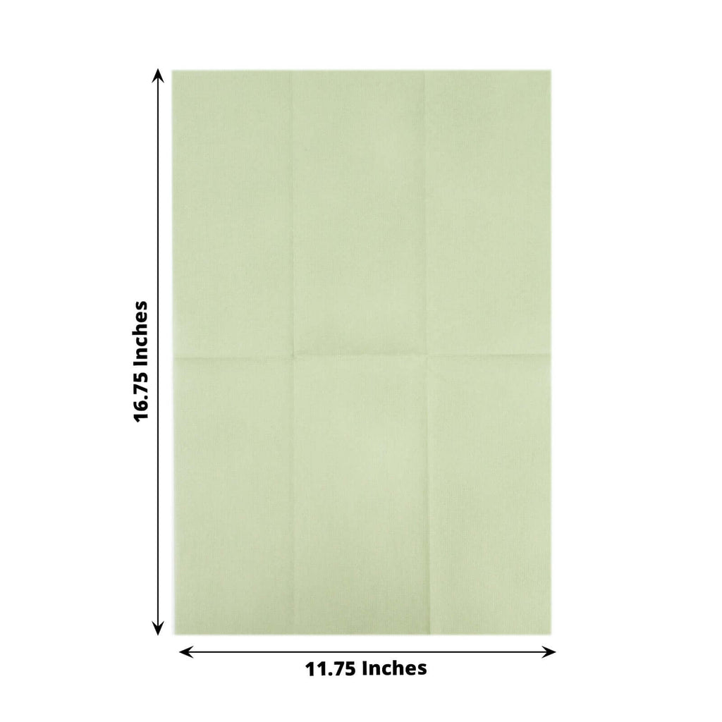20 Pack Linen - Like Paper 8.5"x4" Napkins Sage Green - Highly Absorbent & Disposable Airlaid Guest Towels - Bell Racket Store