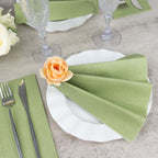 20 Pack Linen - Like Paper 8.5"x4" Napkins Sage Green - Highly Absorbent & Disposable Airlaid Guest Towels - Bell Racket Store