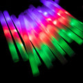 20 Pack Multicolor LED Foam Party Glow Sticks With 3 Flashing Modes, 19" Reusable Battery Operated Light Sticks - Bell Racket Store