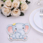 20 - Pack Paper Beverage Napkins with Elephant Shape - Disposable Baby Shower Cocktail Napkins - Bell Racket Store