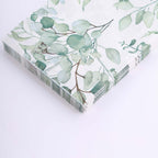 20 - Pack Paper Dinner Napkins Green with Eucalyptus Leaf Print 2 Ply - Stylish Boho Napkins for Events - Bell Racket Store