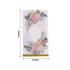 20 - Pack Paper Dinner Napkins White with Pink Peony Flowers and Gold Edge 2 - Ply - Stylish Disposable Napkins for Events - Bell Racket Store