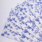 20 - Pack Paper Dinner Napkins White/Blue with French Toile Pattern 2 Ply - Stylish Disposable Napkins for Parties - Bell Racket Store