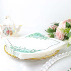 20 - Pack Paper Dinner Napkins with Floral Design White/Green - Disposable 2 Ply Beverage Napkins 6.5"x6.5" - Bell Racket Store