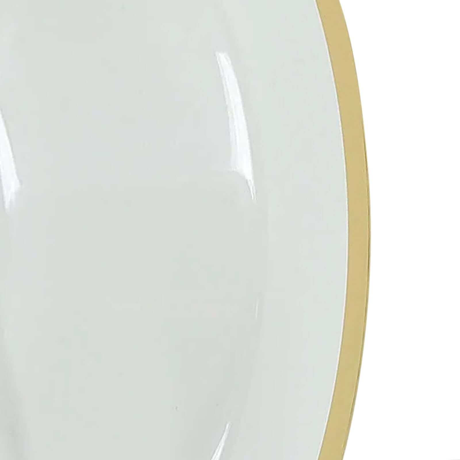 20 - Pack Plastic Dessert Serving Bowls Clear Round Design with Gold Rim - Disposable Salad Soup Bowls 12oz - Bell Racket Store