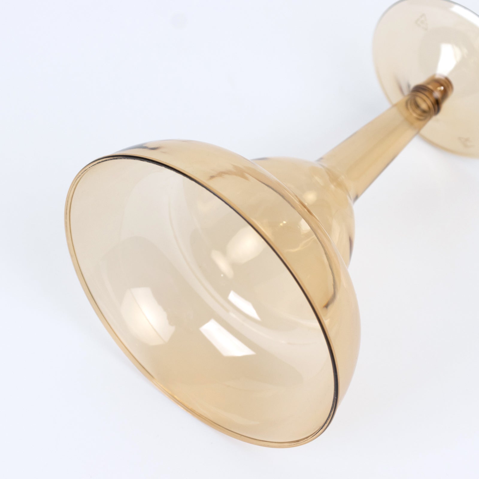 20 - Pack Plastic Margarita Glasses Amber Gold - Sturdy Disposable Glasses for Pina Coladas 10oz - Bell Racket Store