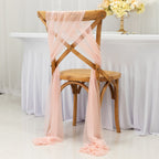 20 - Pack Sheer Chair Drape Decor in Blush â€“ 9ft Shimmer Sash, Wrinkle - Free - Bell Racket Store