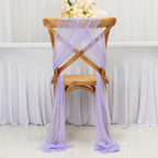 20 - Pack Sheer Chair Drape Decor in Lavender Lilac â€“ 9ft Shimmer Sash, Wrinkle - Free - Bell Racket Store