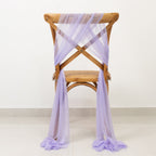 20 - Pack Sheer Chair Drape Decor in Lavender Lilac â€“ 9ft Shimmer Sash, Wrinkle - Free - Bell Racket Store