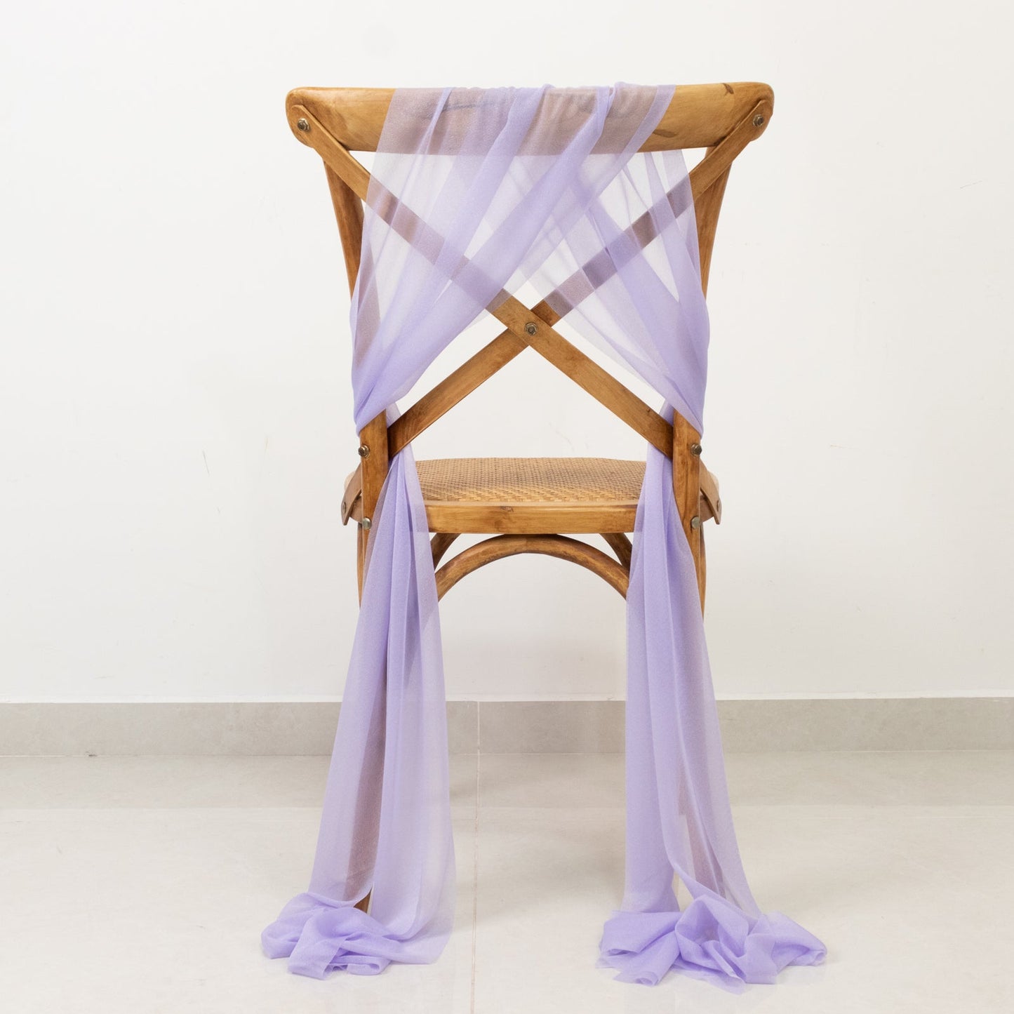 20 - Pack Sheer Chair Drape Decor in Lavender Lilac â€“ 9ft Shimmer Sash, Wrinkle - Free - Bell Racket Store