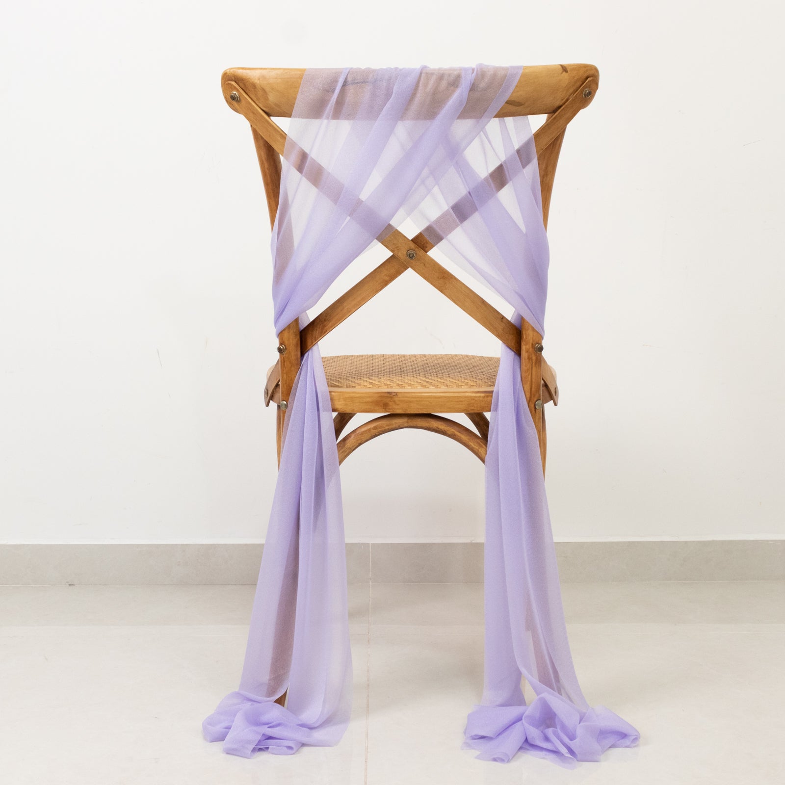 20 - Pack Sheer Chair Drape Decor in Lavender Lilac â€“ 9ft Shimmer Sash, Wrinkle - Free - Bell Racket Store