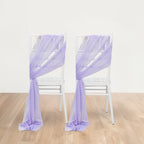 20 - Pack Sheer Chair Drape Decor in Lavender Lilac â€“ 9ft Shimmer Sash, Wrinkle - Free - Bell Racket Store