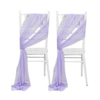 20 - Pack Sheer Chair Drape Decor in Lavender Lilac â€“ 9ft Shimmer Sash, Wrinkle - Free - Bell Racket Store