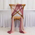 20 - Pack Sheer Chair Drape Decor in Mauve and Blush â€“ 9ft Shimmer Sash, Wrinkle - Free - Bell Racket Store