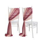 20 - Pack Sheer Chair Drape Decor in Mauve and Blush â€“ 9ft Shimmer Sash, Wrinkle - Free - Bell Racket Store