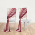 20 - Pack Sheer Chair Drape Decor in Mauve and Blush â€“ 9ft Shimmer Sash, Wrinkle - Free - Bell Racket Store