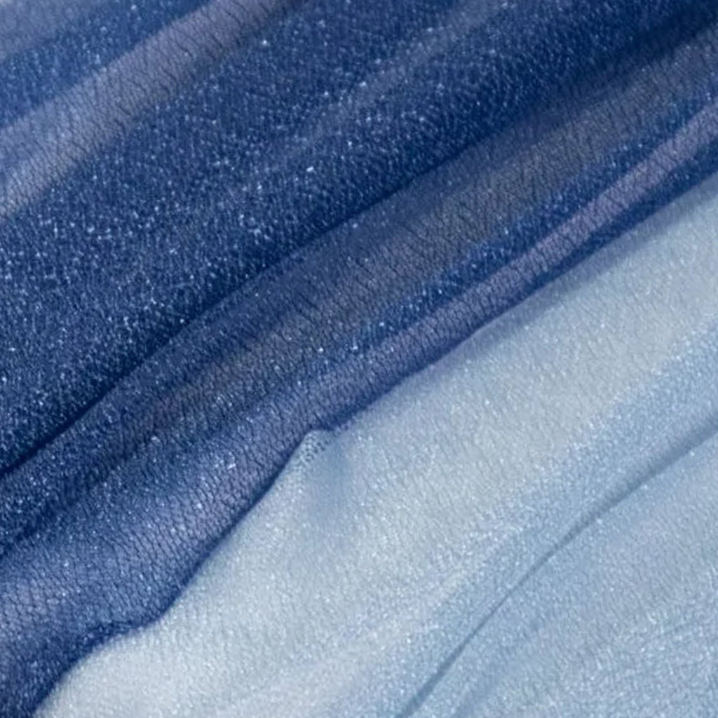 20 - Pack Sheer Chair Drape Decor in Navy Blue and Dusty Blue â€“ 9ft Shimmer Sash, Wrinkle - Free - Bell Racket Store