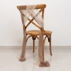 20 - Pack Sheer Chair Drape Decor in Taupe and Beige â€“ 9ft Shimmer Sash, Wrinkle - Free - Bell Racket Store