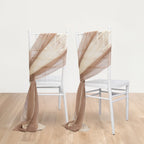 20 - Pack Sheer Chair Drape Decor in Taupe and Beige â€“ 9ft Shimmer Sash, Wrinkle - Free - Bell Racket Store
