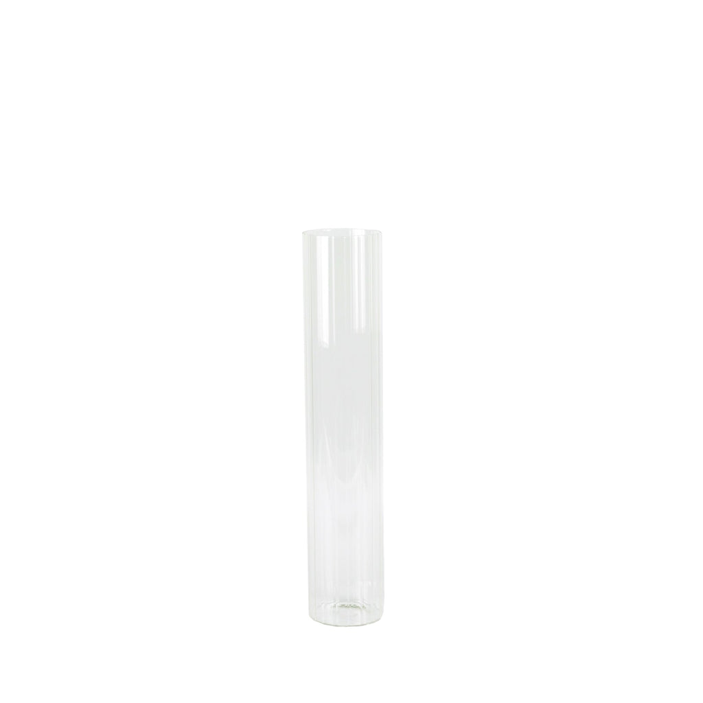 20" Ribbed Cylinder Glass Vases 6 - Pack â€“ Tall Clear Vases for Pampas Grass, Fresh Flowers & Elegant Event Decor - Bell Racket Store