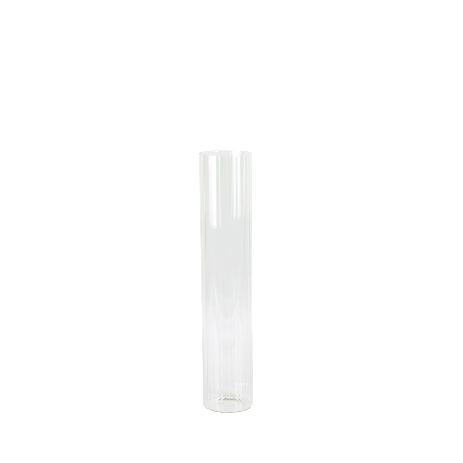 20" Ribbed Cylinder Glass Vases 6 - Pack â€“ Tall Clear Vases for Pampas Grass, Fresh Flowers & Elegant Event Decor - Bell Racket Store