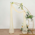 20ft Cream Gauze Cheesecloth Fabric Wedding Arch Drapery, Window Scarf Valance, Boho Decor Arbor Curtain Panel - Bell Racket Store